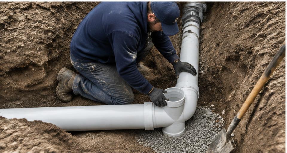 Professional sewer line repair